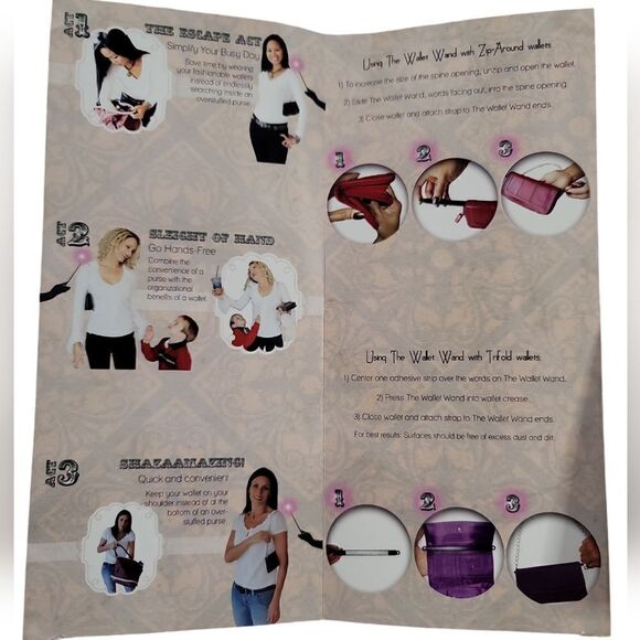 WALLET WAND TRANSFORM YOUR WALLET INTO A PURSE NEW - Picture 3 of 6